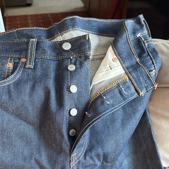 Levi's Dark Blue Straight Jeans - Picture 2 of 5